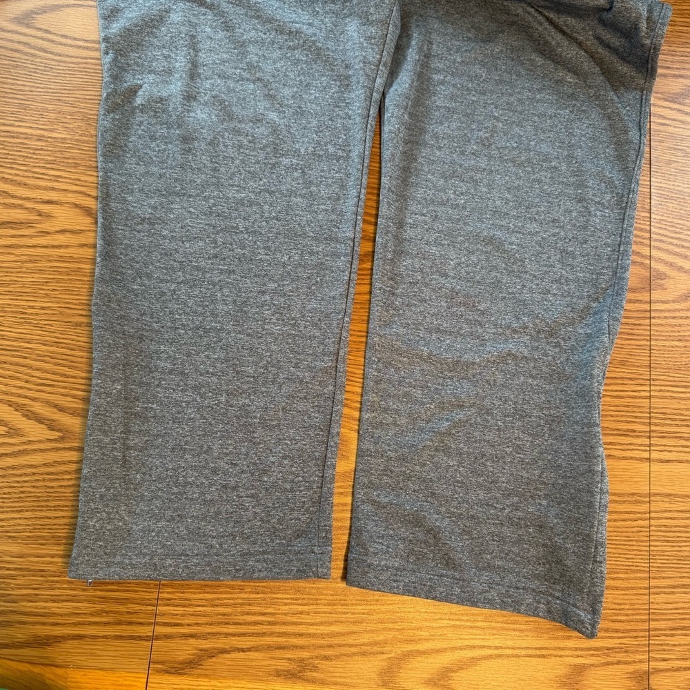 Straight Leg Heather Gray Joggers by Champion, Warm Lining. - Picture 2 of 12
